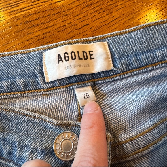 AGOLDE Nico High Rise Slim Light Denim Jeans | Size 26 - Picture 5 of 8